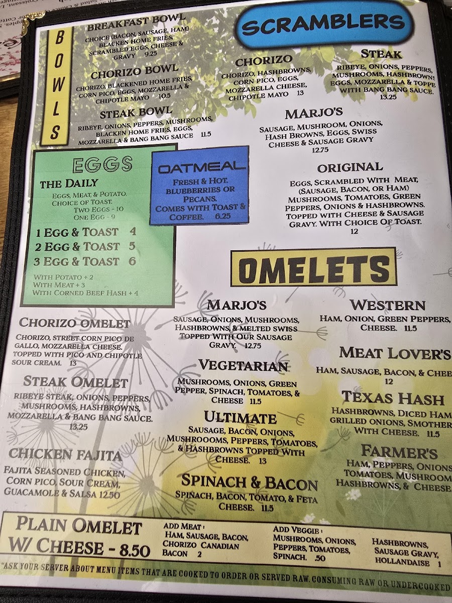 Menu Mar-Jo's Diner-7